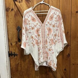 Floral boho festival kimono Women's Top